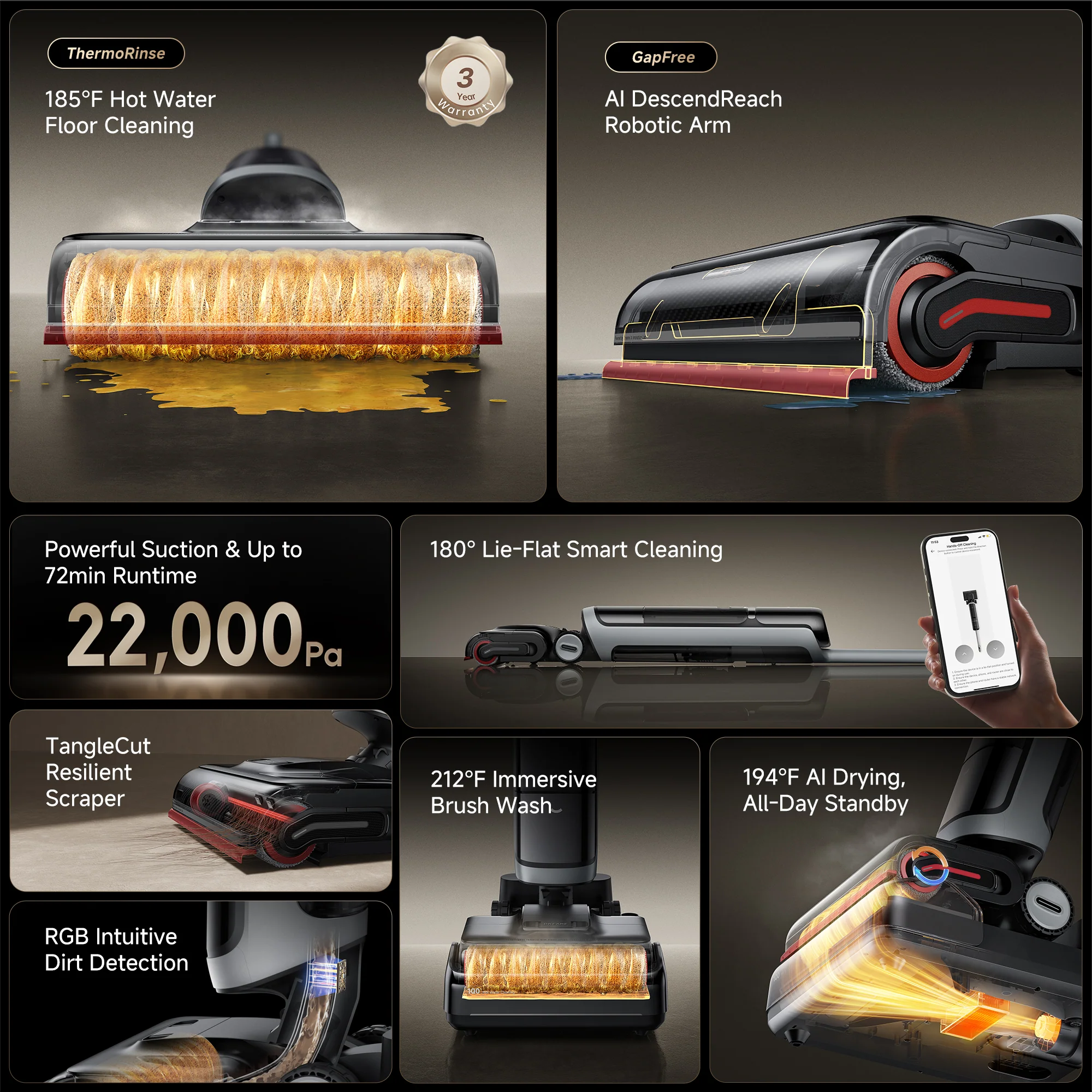 Dreame H15 Pro Heat Wet Dry Vacuum Cleaner, 1 more Filter - Image 11