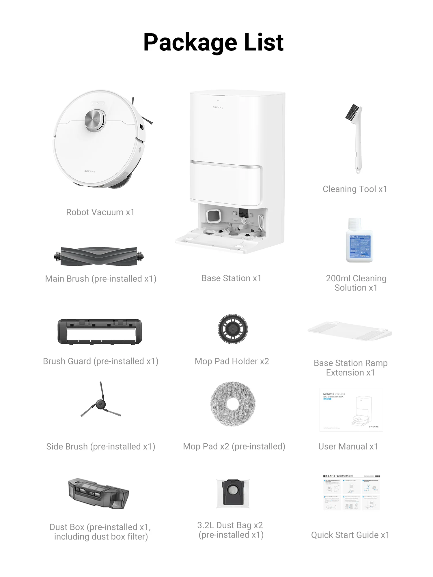 Dreame L40 Ultra Robot Vacuum Cleaning Bundle, 3 Extra Dust Bags - Image 9
